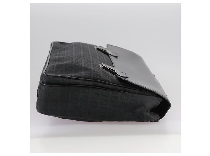 FENDI Zucchino Canvas Aktentasche Schwarz Auth bs20925 - Ansicht 4