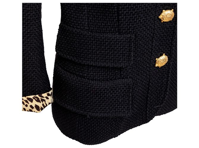 Valentino Conjunto de lana de boutique con botones de tortuga Negro - vista 11