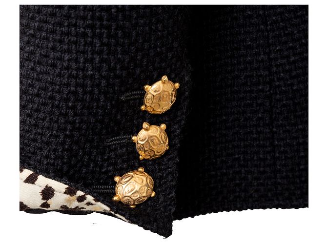 Valentino Conjunto de lana de boutique con botones de tortuga Negro - vista 13