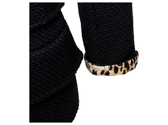 Valentino Conjunto de lana de boutique con botones de tortuga Negro - vista 14