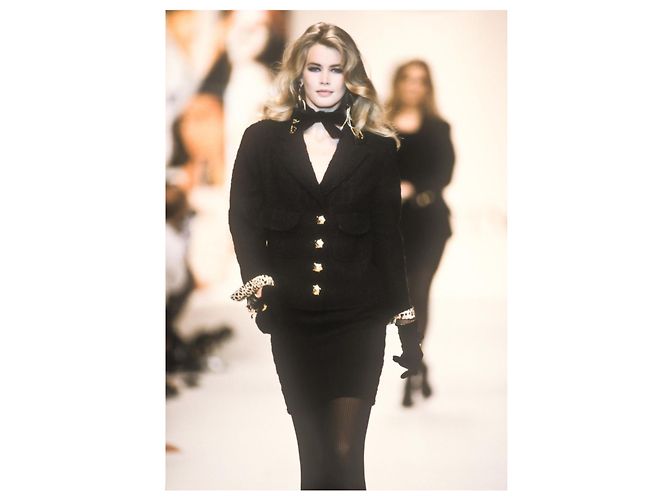 Valentino Conjunto de lana de boutique con botones de tortuga Negro - vista 2