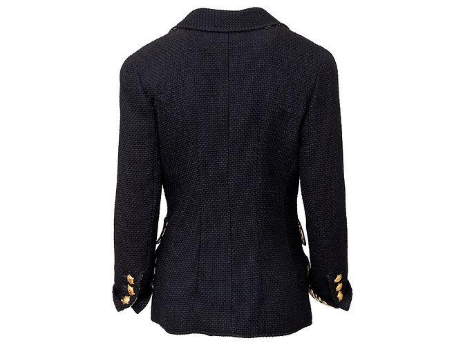 Valentino Conjunto de lana de boutique con botones de tortuga Negro - vista 5
