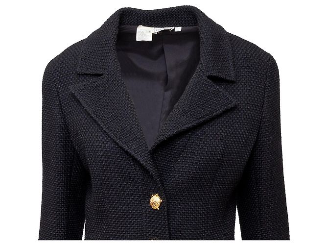 Valentino Conjunto de lana de boutique con botones de tortuga Negro - vista 9