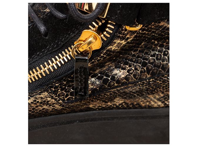 Sneakers stampate in pelle di serpente Giuseppe Zanotti Nero - vista 10