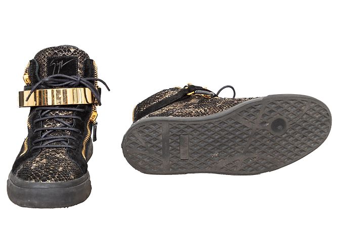 Sneakers stampate in pelle di serpente Giuseppe Zanotti Nero - vista 11