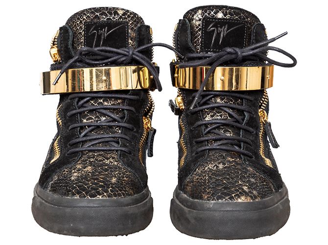 Sneakers stampate in pelle di serpente Giuseppe Zanotti Nero - vista 4