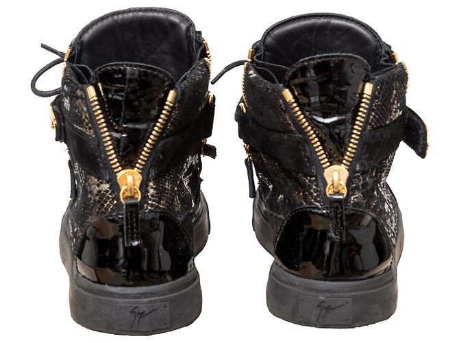 Sneakers stampate in pelle di serpente Giuseppe Zanotti Nero - vista 5