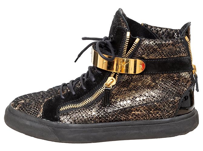 Sneakers stampate in pelle di serpente Giuseppe Zanotti Nero - vista 6