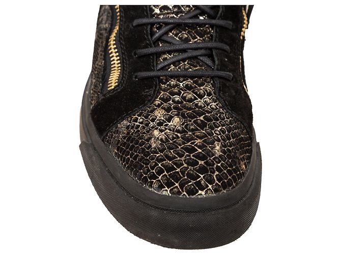 Sneakers stampate in pelle di serpente Giuseppe Zanotti Nero - vista 7