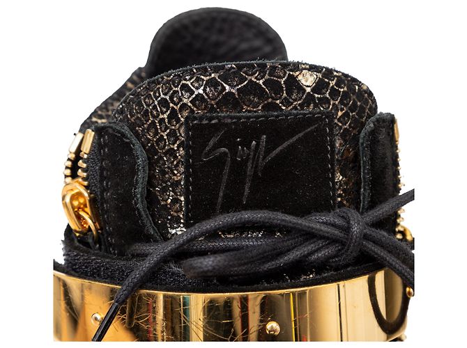 Sneakers stampate in pelle di serpente Giuseppe Zanotti Nero - vista 8