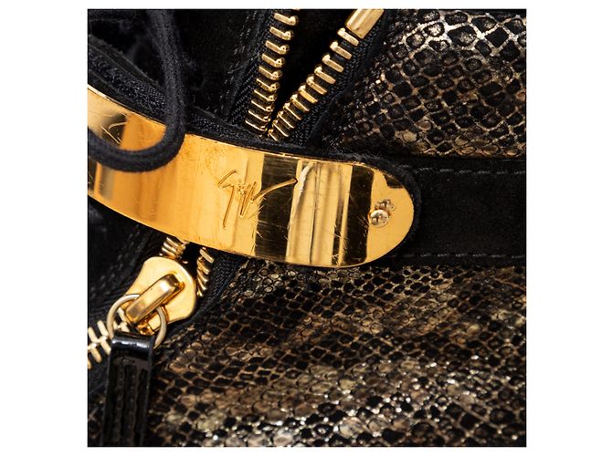 Sneakers stampate in pelle di serpente Giuseppe Zanotti Nero - vista 9