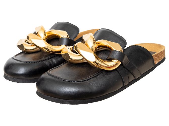 Mule in pelle JW Anderson Nero - vista 3