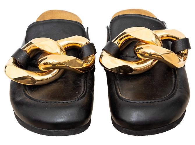 Mule in pelle JW Anderson Nero - vista 4