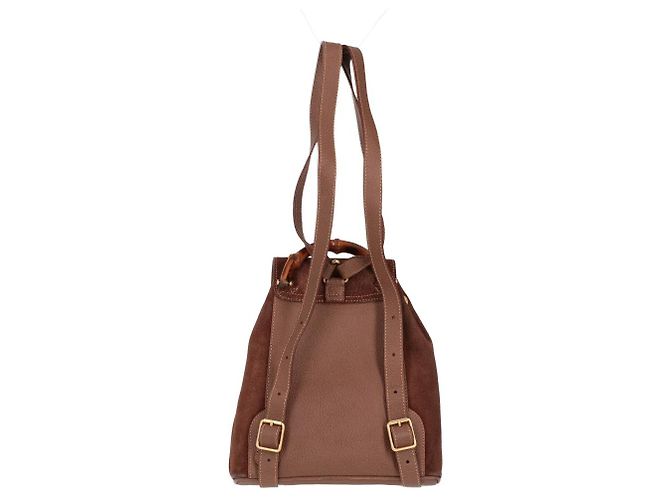 Zaino in suede marrone Gucci - vista 2