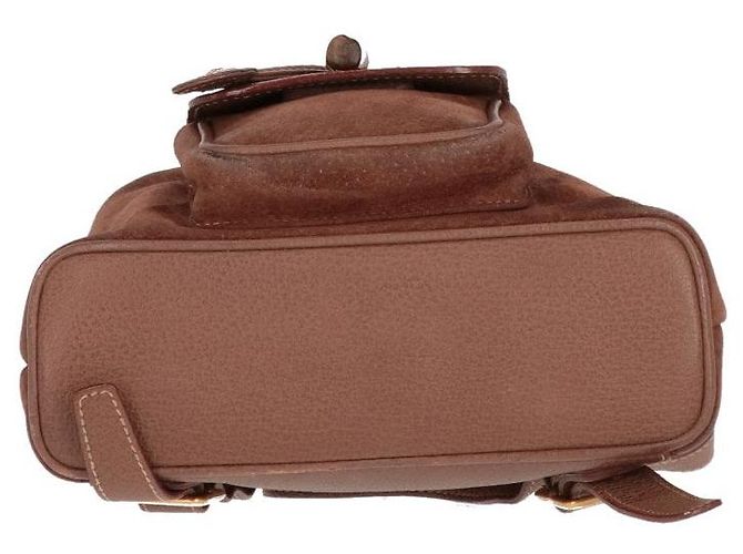 Zaino in suede marrone Gucci - vista 5