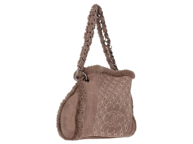Chanel Beiger Schafsleder-Logo-Beutel - 2000er - Ansicht 3