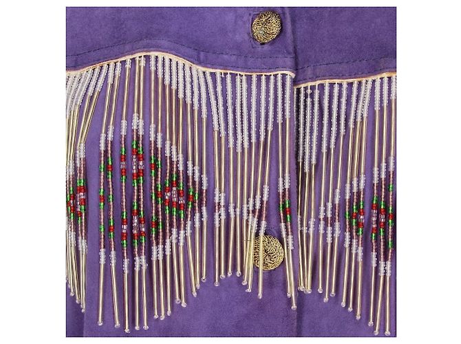 Autre Marque A.N.G.E.L.O. Vintage Cult Lila Wildlederhemd - Ansicht 4