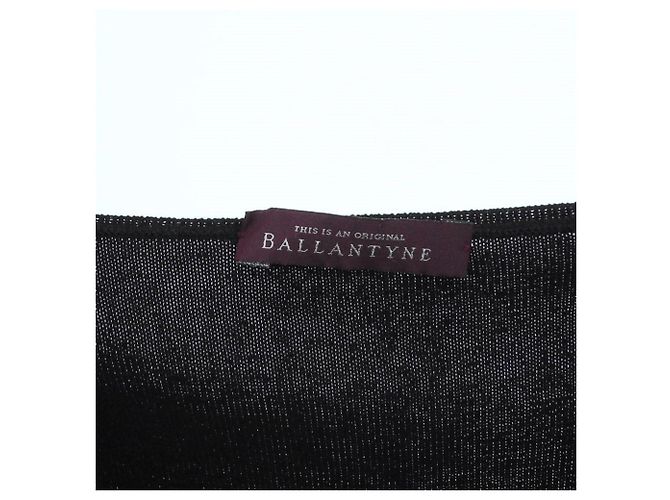 Ballantynes Ballantyne schwarzes Seidenstrickwesten - 2000er - Ansicht 4