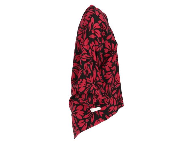 Rot und schwarze Seidenbluse von Guy Laroche Sand - Ansicht 2