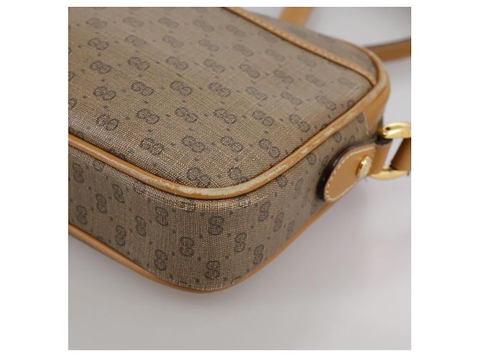 Gucci Borsa a spalla Micro GG Supreme in PVC beige e oro 007 904 0095 Auth bs21045 D'oro - vista 15