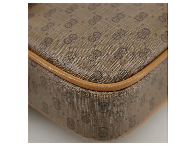 Gucci Borsa a spalla Micro GG Supreme in PVC beige e oro 007 904 0095 Auth bs21045 D'oro - vista 16