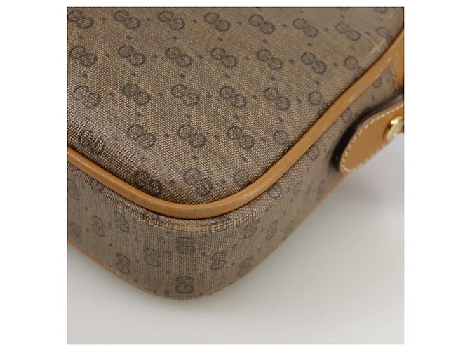 Gucci Borsa a spalla Micro GG Supreme in PVC beige e oro 007 904 0095 Auth bs21045 D'oro - vista 17