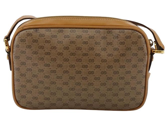 Gucci Borsa a spalla Micro GG Supreme in PVC beige e oro 007 904 0095 Auth bs21045 D'oro - vista 2