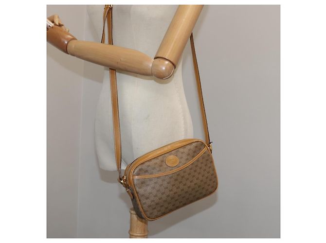 Gucci Borsa a spalla Micro GG Supreme in PVC beige e oro 007 904 0095 Auth bs21045 D'oro - vista 25