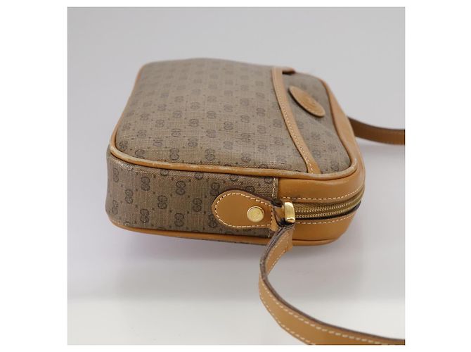 Gucci Borsa a spalla Micro GG Supreme in PVC beige e oro 007 904 0095 Auth bs21045 D'oro - vista 4
