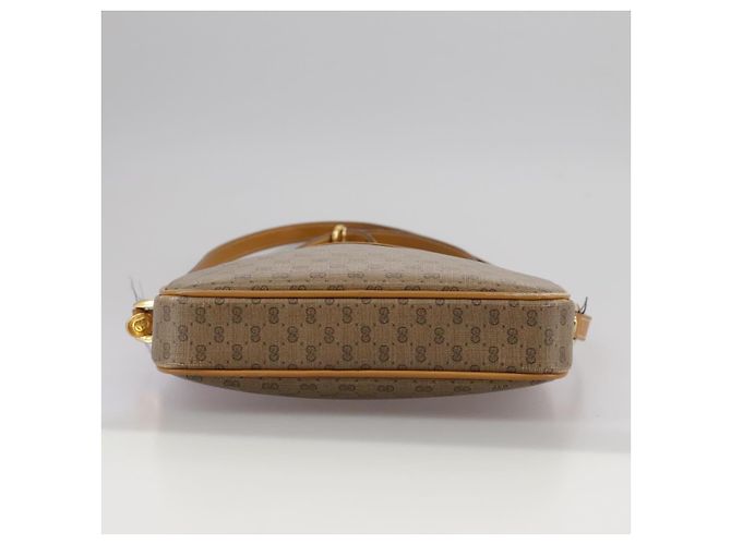 Gucci Borsa a spalla Micro GG Supreme in PVC beige e oro 007 904 0095 Auth bs21045 D'oro - vista 5