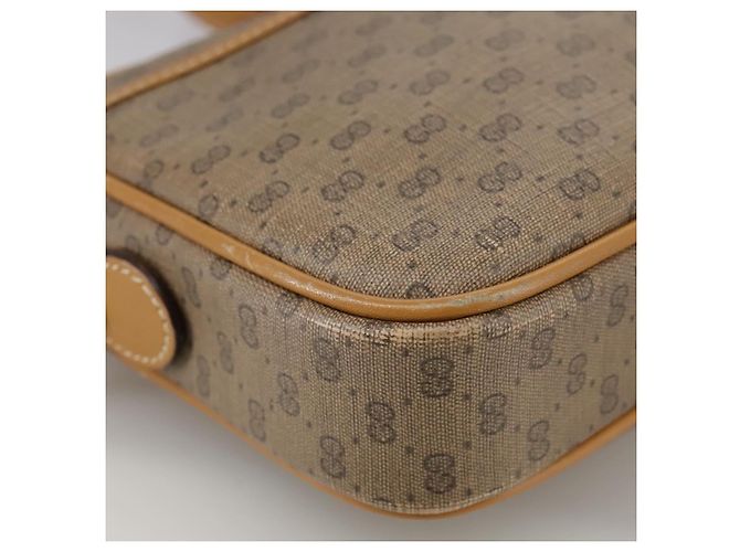Gucci Borsa a spalla Micro GG Supreme in PVC beige e oro 007 904 0095 Auth bs21045 D'oro - vista 9