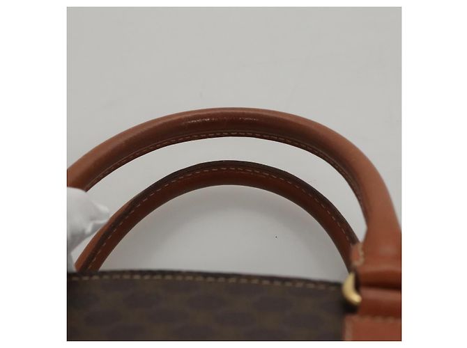 Céline Borsa a mano in tela Macadam CELINE in pelle PVC marrone oro Auth yk16623 D'oro - vista 6