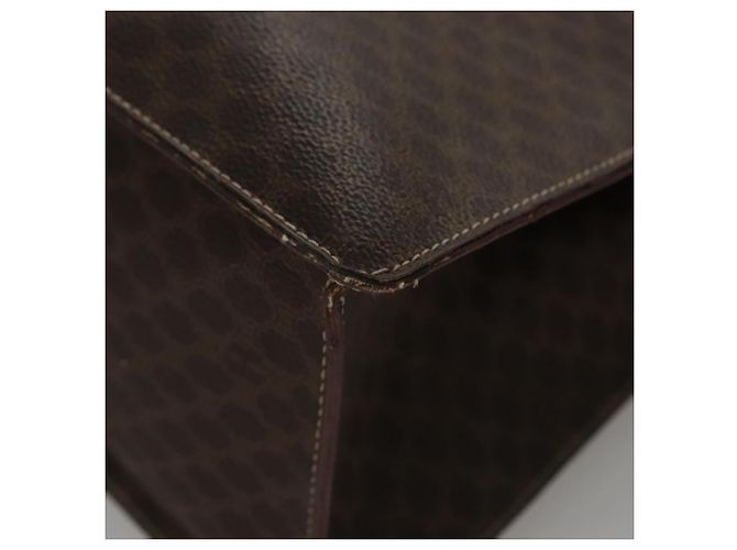 Céline Borsa a mano in tela Macadam CELINE in pelle PVC marrone oro Auth yk16623 D'oro - vista 8