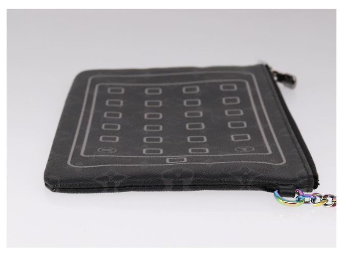 CUSTODIA PER IPHONE LOUIS VUITTON Monogram Eclipse Fragment M64449 LV Auth 107928 Monogramma - vista 4