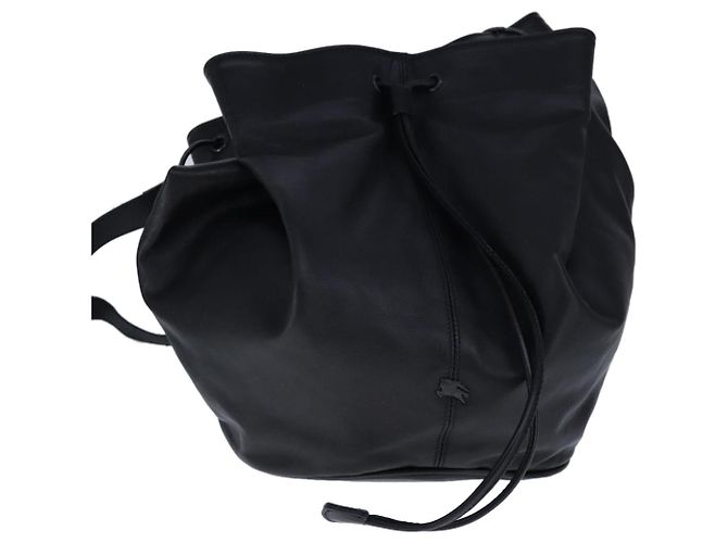Borsa a spalla in pelle nera Auth am7339 di BURBERRY Nero - vista 13