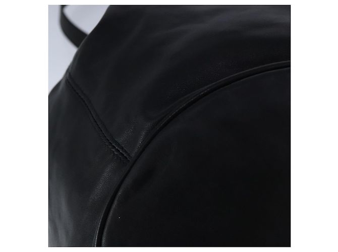 Borsa a spalla in pelle nera Auth am7339 di BURBERRY Nero - vista 15