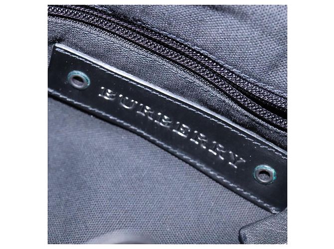 Borsa a spalla in pelle nera Auth am7339 di BURBERRY Nero - vista 17