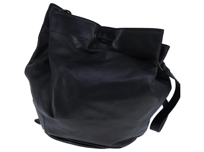 Borsa a spalla in pelle nera Auth am7339 di BURBERRY Nero - vista 2