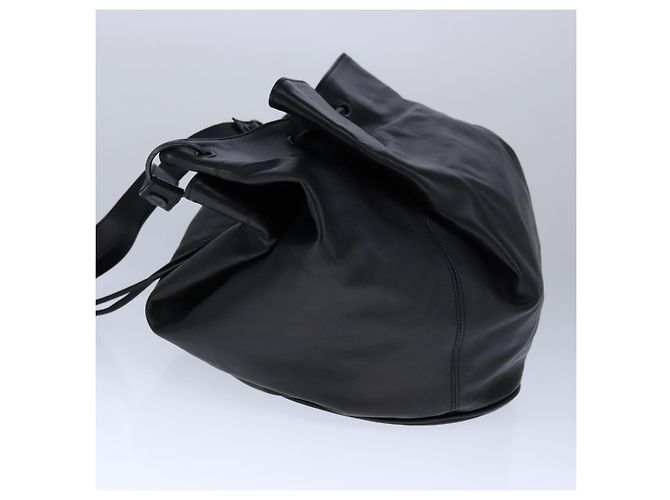 Borsa a spalla in pelle nera Auth am7339 di BURBERRY Nero - vista 4