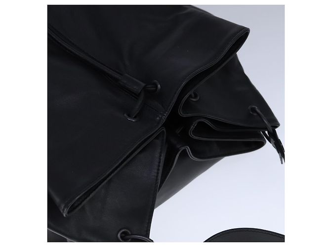 Borsa a spalla in pelle nera Auth am7339 di BURBERRY Nero - vista 6
