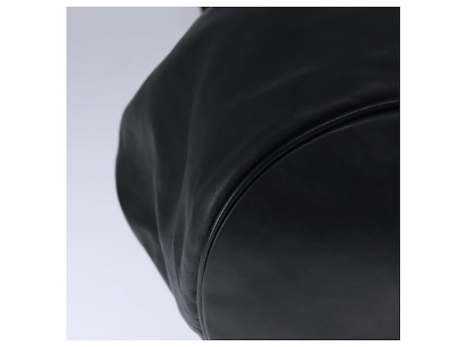 Borsa a spalla in pelle nera Auth am7339 di BURBERRY Nero - vista 9