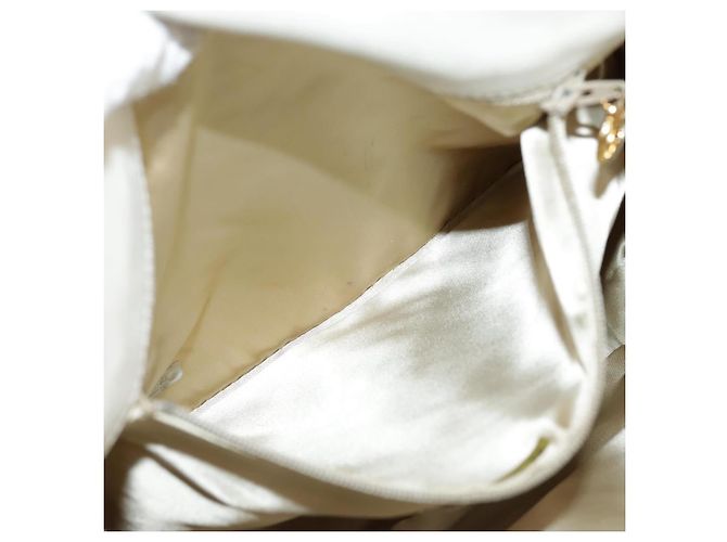 CHANEL Matelassé Gran Bolsa de Hombro COCO Mark Cadena Lona Gris Oro CC Auth 97974 Castaño Dorado - vista 3