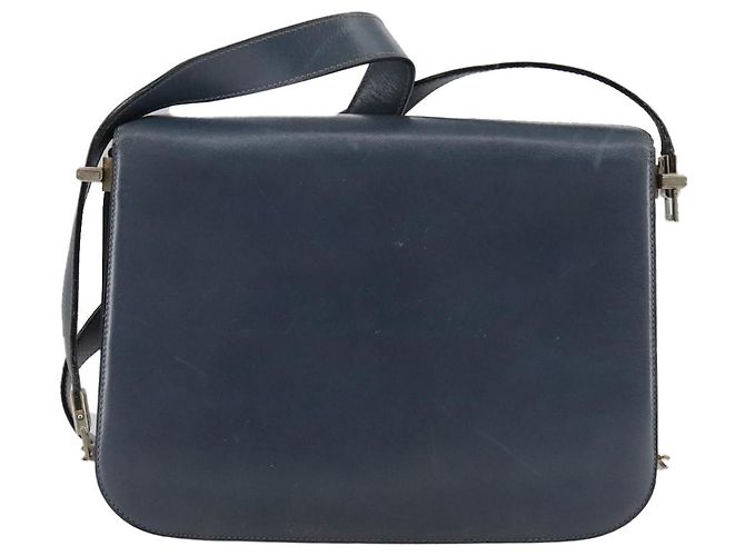 Céline Borsa a spalla CELINE in pelle blu Auth 105737 - vista 2