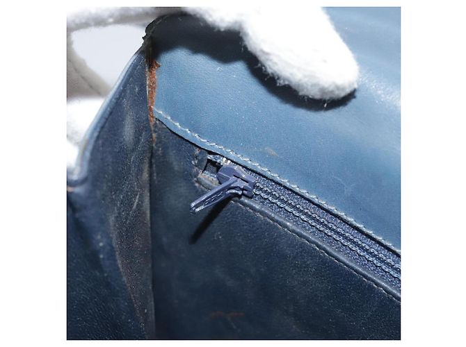 Céline Borsa a spalla CELINE in pelle blu Auth 105737 - vista 23