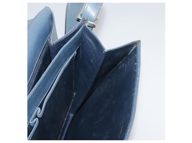Céline Borsa a spalla CELINE in pelle blu Auth 105737 - vista 26