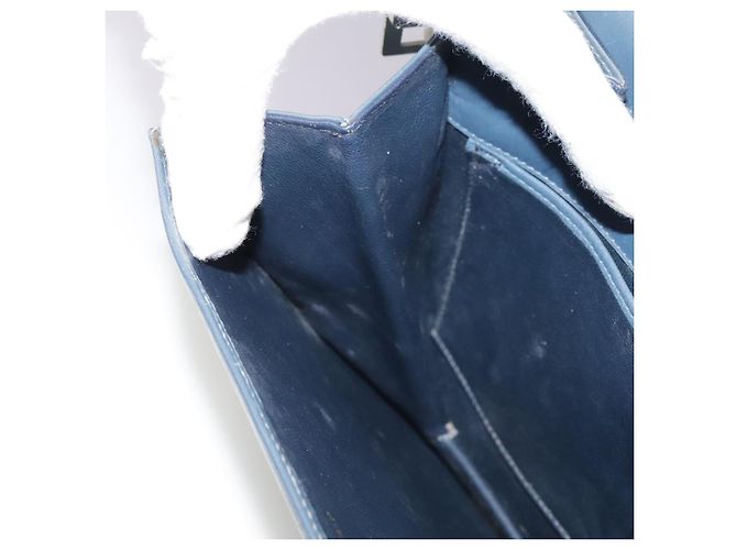 Céline Borsa a spalla CELINE in pelle blu Auth 105737 - vista 27