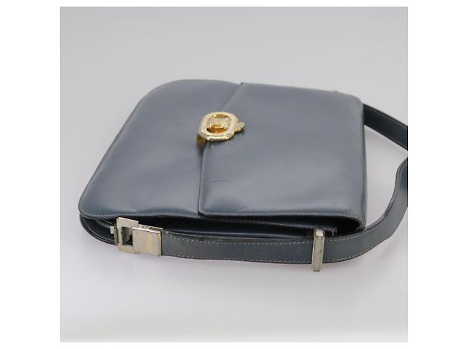Céline Borsa a spalla CELINE in pelle blu Auth 105737 - vista 4