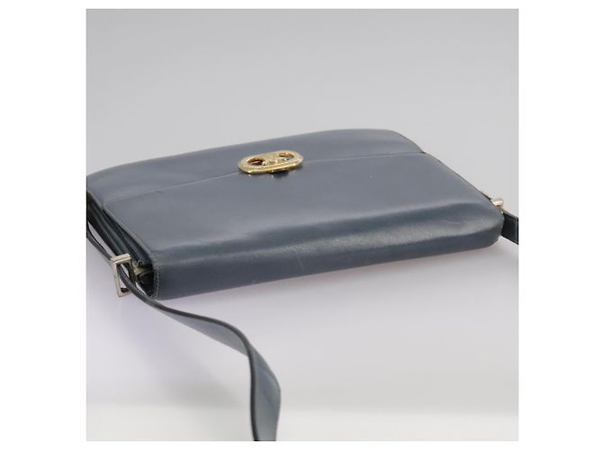 Céline Borsa a spalla CELINE in pelle blu Auth 105737 - vista 6