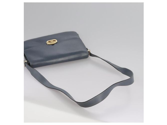 Céline Borsa a spalla CELINE in pelle blu Auth 105737 - vista 7