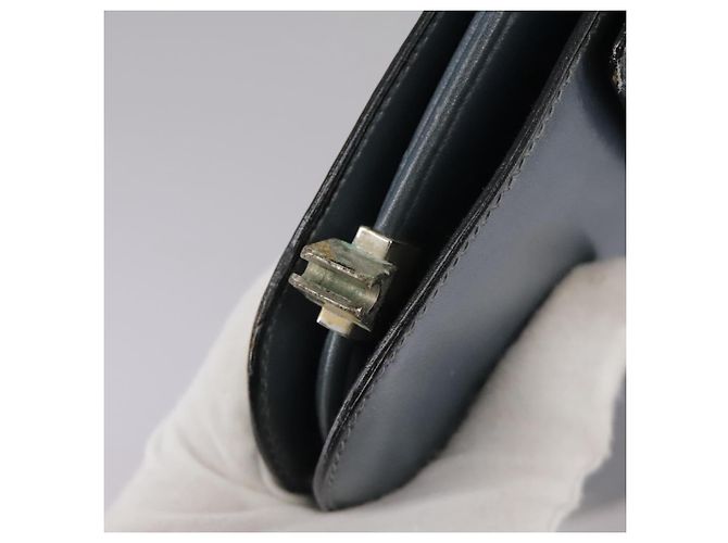 Céline Borsa a spalla CELINE in pelle blu Auth 105737 - vista 9